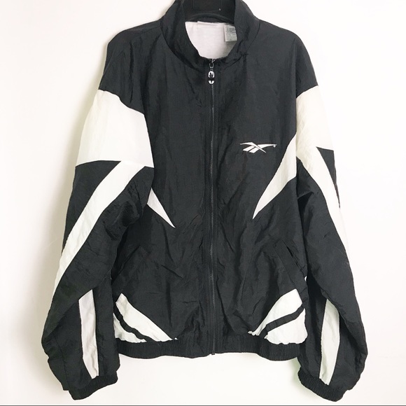 Reebok Other - Reebok Windbreaker Jacket Men’s XL Black White